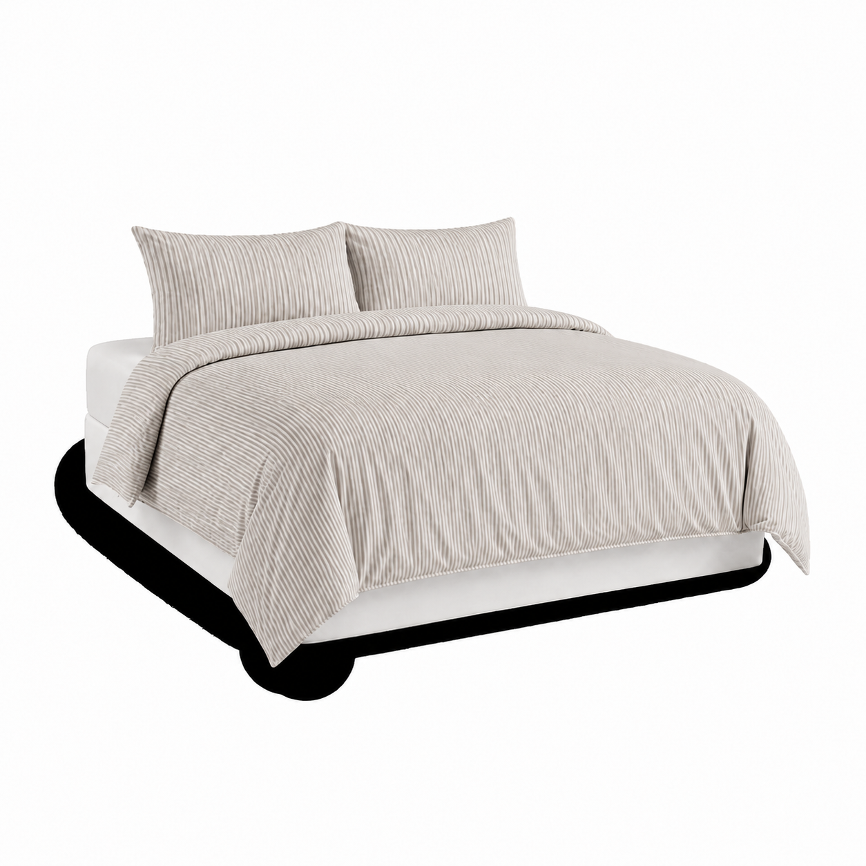 סט מצעים Dry Sleep ג׳רסי פסים חאקי