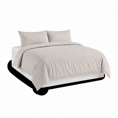 סט מצעים Dry Sleep ג׳רסי פסים חאקי