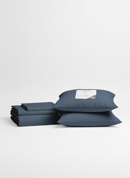 סט מצעי במבוק ג׳רסי כחול נייבי